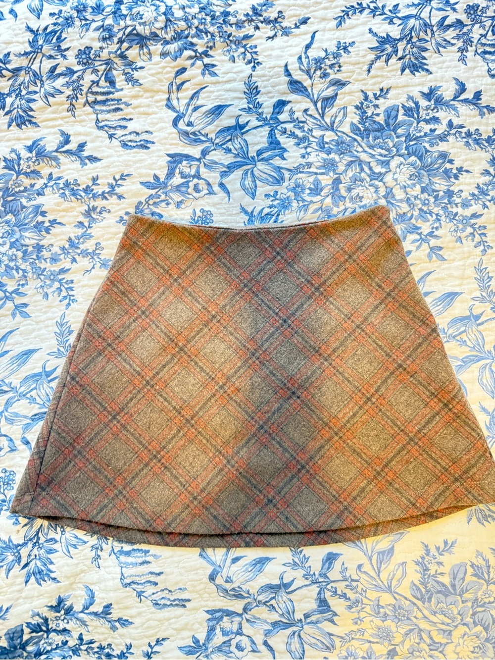 Princess Polly Plaid Mini Skirt in Brown and Orange